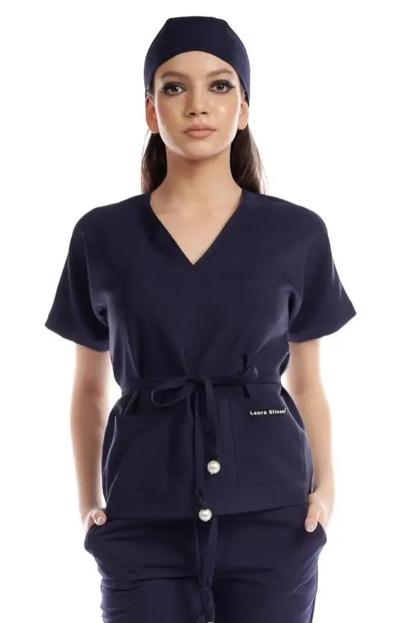 Bluza medicala dreapta bleumarin