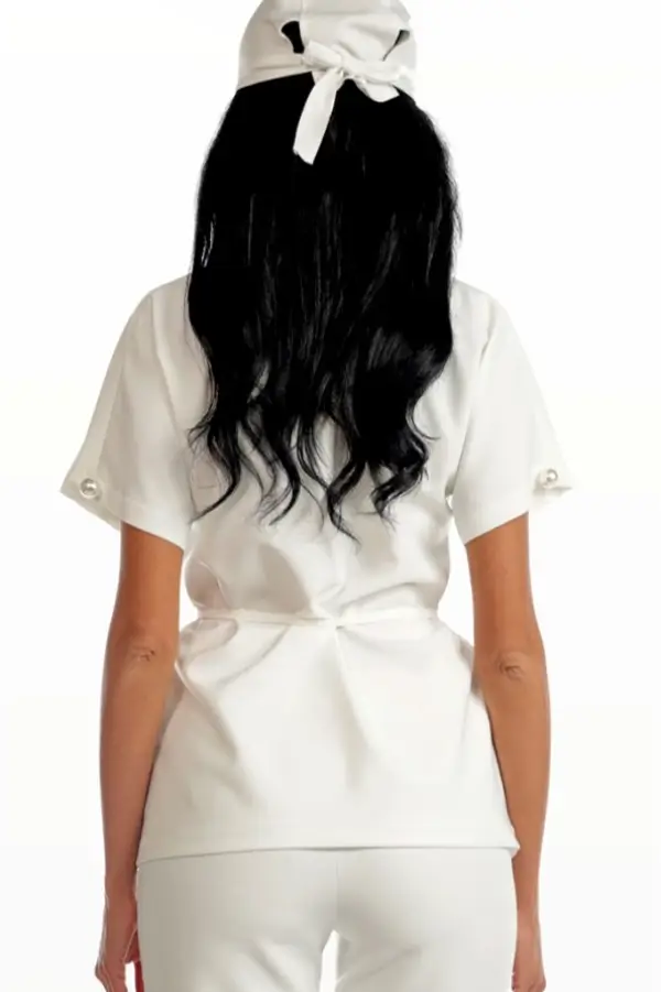 Bluza medicala dreapta alba