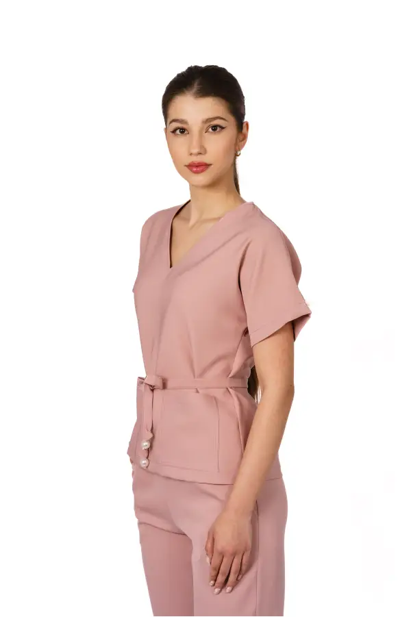 Bluza medicala dreapta roz