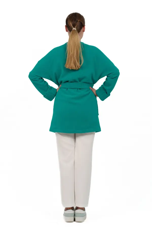 *NOU* Halat medical dama, Polar Fleece, verde smarald (turcoaz)