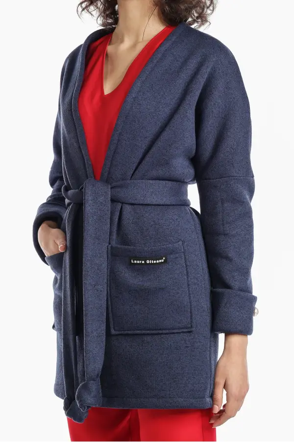 Halat medical dama, Artic Fleece, Laura Olteanu navy